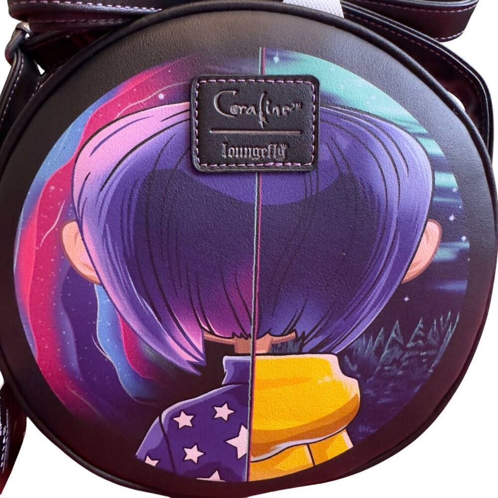 Coraline Loungefly Circular Crossbody Bag With Split Design In Vibrant Colors Fo - Picture 4 of 4